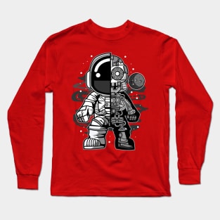 astronaut half robot Long Sleeve T-Shirt